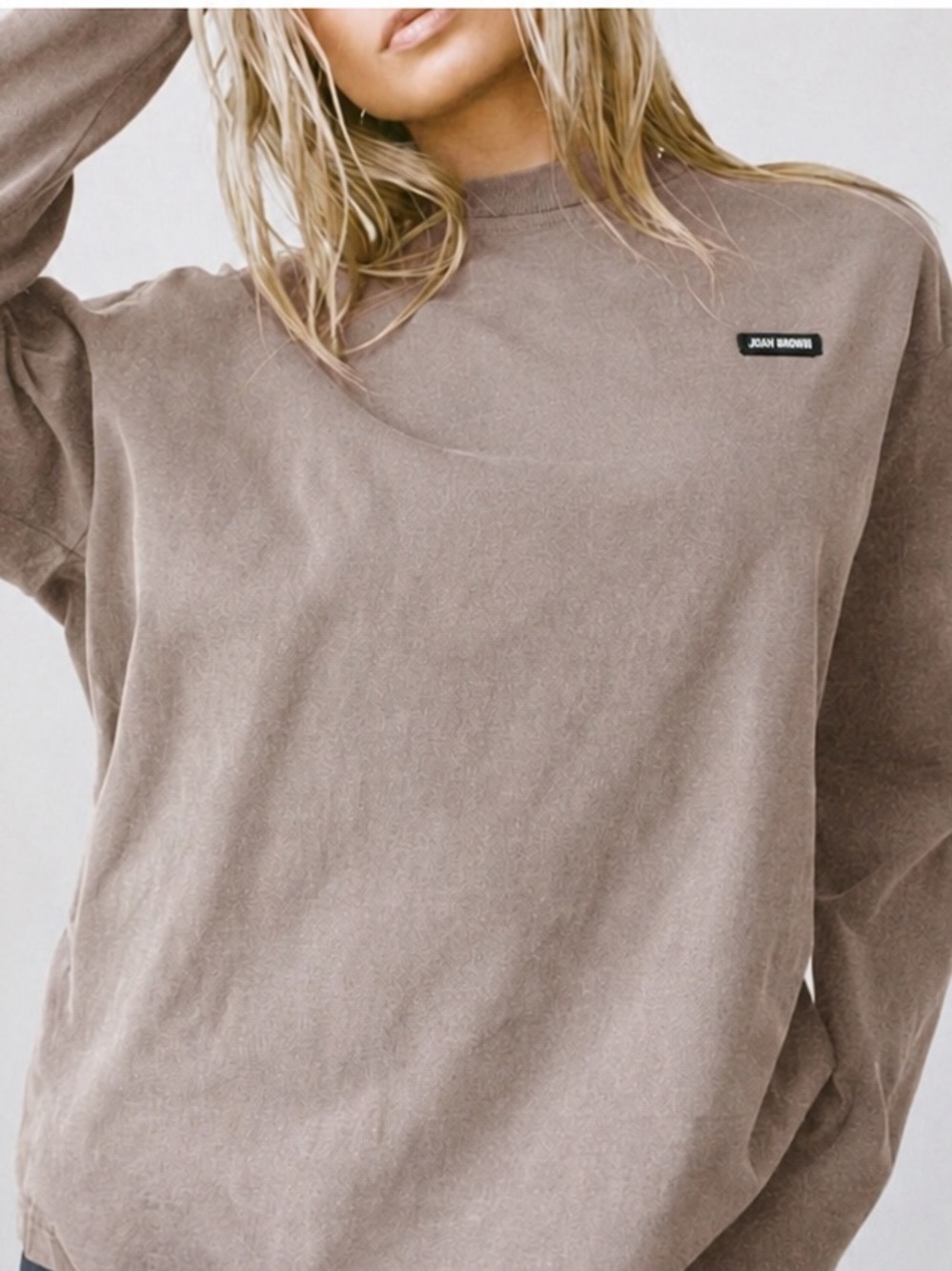 ♡Joah Brown♡ Logo Patch Crewneck Tee
